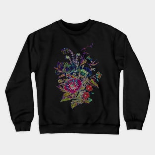 Black Panther Art - Glowing Flowers in the Dark 9 Crewneck Sweatshirt